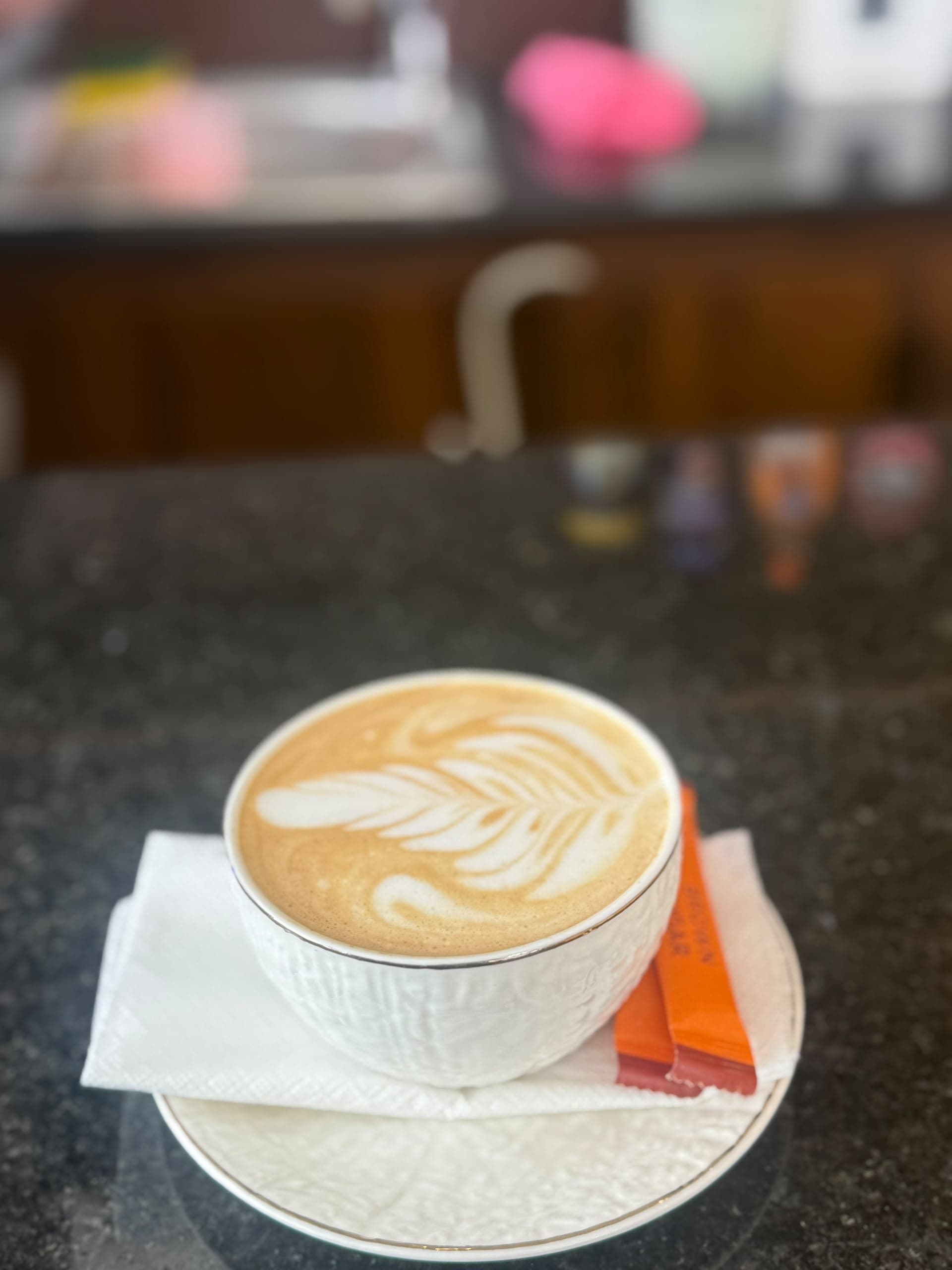 Freshly served coffee at Kwanza Coffee