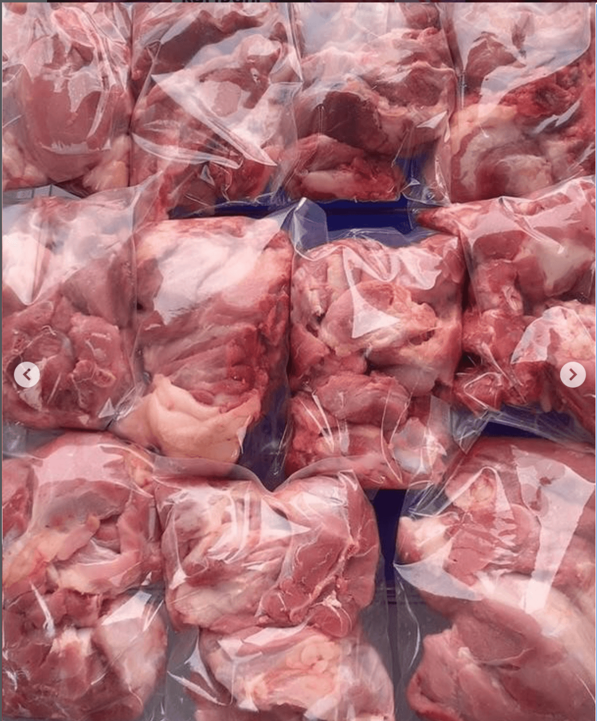 Packaged pork cuts for the Leoleo meat project